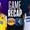 timberwolves vs lakers match player stats