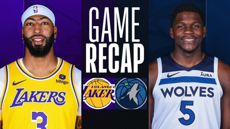 lakers vs timberwolves match player stats
